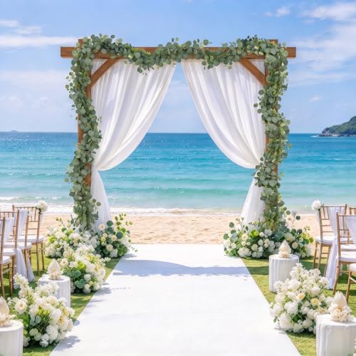 Eucalyptus Garland 4 Pack, 5.9 Ft Faux Greenery for Weddings, alternate view 2