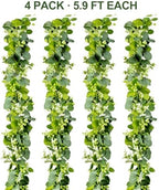 Eucalyptus Garland 4 Pack, 5.9 FT Greenery for Wedding Decor, alternate view 3
