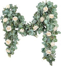 Eucalyptus Garland Artificial Greenery Vines with Roses