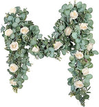 Eucalyptus Garland Artificial Greenery Vines with Roses