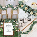 Eucalyptus Garland Artificial Greenery Vines with Roses, alternate view 5