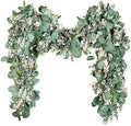 Eucalyptus Garland Artificial Greenery Vines with White Buds