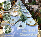 Eucalyptus Garland Artificial Greenery Vines with White Buds, alternate view 3