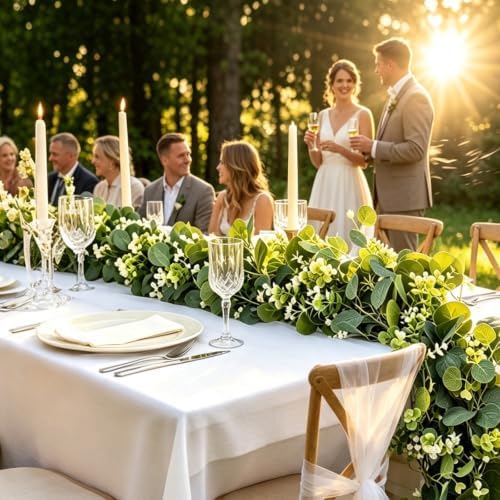 Eucalyptus Garland for Wedding Decor, 6 Pack, 5.9 FT, alternate view 2