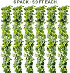 Eucalyptus Garland for Wedding Decor, 6 Pack, 5.9 FT, alternate view 3