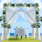 Eucalyptus Garland with Flowers - 4 Pack 5.9 FT Fake Flower Garland with Butterflies Faux Rose Greenery Garlands, alternate