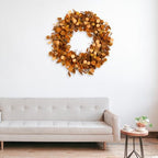 Eucalyptus Wreaths for Front Door Handmade Green Leaves Wreath for Summer, Spring and All Seasons, Greenery, alternate view 2