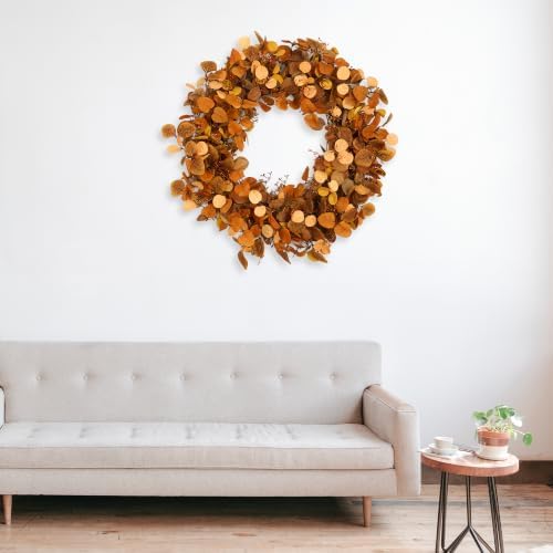 Eucalyptus Wreaths for Front Door Handmade Green Leaves Wreath for Summer, Spring and All Seasons, Greenery, alternate view 2