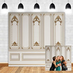 European Style Vintage Room Inside Backdrop 10x10ft in 10x10ft