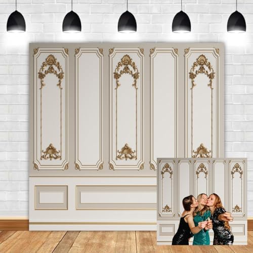European Style Vintage Room Inside Backdrop 10x10ft in 10x10ft