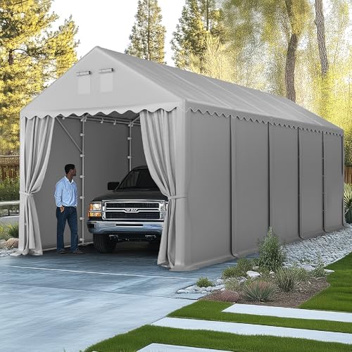 Event Tent 13x32ft, Large Commercial Canopy Portable Storage Shed in 13x32ft