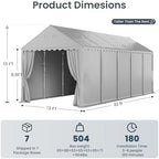 Event Tent 13x32ft, Large Commercial Canopy Portable Storage Shed in 13x32ft, alternate view 2