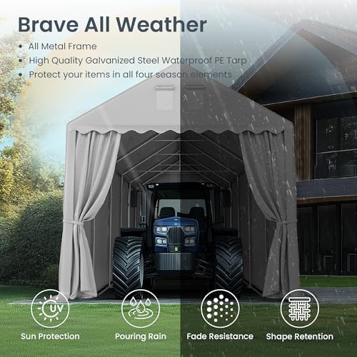 Event Tent 13x32ft, Large Commercial Canopy Portable Storage Shed in 13x32ft, alternate view 4