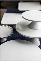 Everyday Porcelain Round Cake Stands, Set of 2 (8.5" & 12"), White in White, alternate view 4
