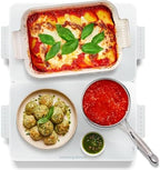 Everything Warmer Electric Warming Tray, 20” x 16” Modular Expanding Design, Graphene Full-Surface Heating, Food