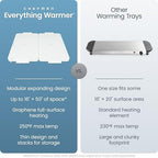 Everything Warmer Electric Warming Tray, 20” x 16” Modular Expanding Design, Graphene Full-Surface Heating, Food, alternate