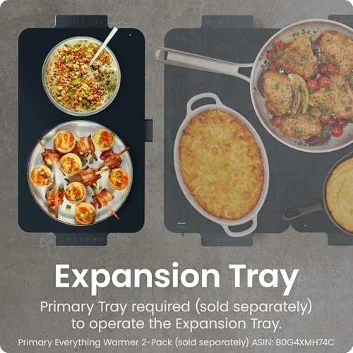 Everything Warmer Expansion Tray, 10” x 16” Electric Warming Tray, Requires Primary Panel for Use (Sold, alternate view 2