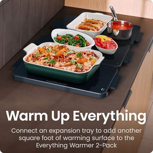 Everything Warmer Expansion Tray, 10” x 16” Electric Warming Tray, Requires Primary Panel for Use (Sold, alternate view 3