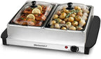EWM-6122X Dual Buffet Server, 2 x 2.5 Qt, Stainless Steel in Stainless Steel