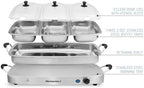 EWM-9933 Buffet Server, Oven Safe, 7.5 Qt, Stainless Steel in Silver, alternate view 5