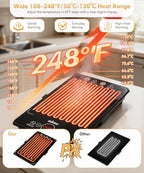 Expandable Electric Warming Tray, 4Pcs Food Warmer for Buffet Parties, alternate view 3