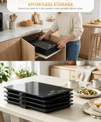 Expandable Electric Warming Tray, 4Pcs Food Warmer for Buffet Parties, alternate view 7