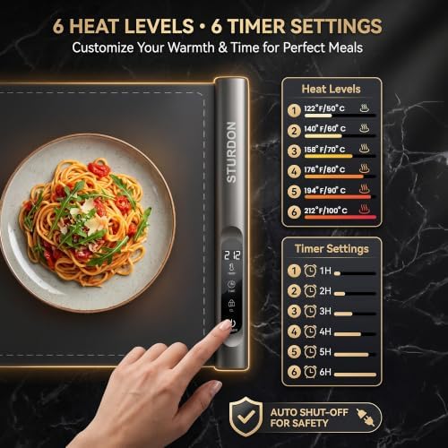 Expandable Food Warming Mat Extra Large 58"x16", Warming Mat for food, Gray in Gray, alternate view 4