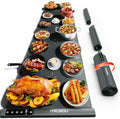 Expandable Warming Mat for Food 54"x16", 99H Timer, 7 Temp in Dark gray - ABC