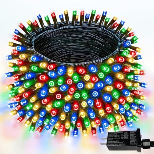 Extendable 108FT 300 LED Christmas String Lights Indoor Outdoor Multicolor