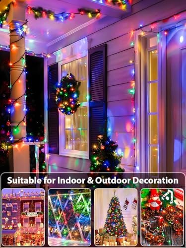 Extendable 108FT 300 LED Christmas String Lights Indoor Outdoor Multicolor, alternate view 5