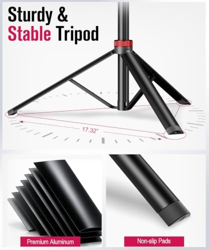 Extendable Aluminum Tripod Stand,81" Portable Adjustable Phone Stand, alternate view 5