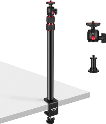 Extendable Camera Desk Mount with Ball Head, 17"-40", TL283(RED) in Red