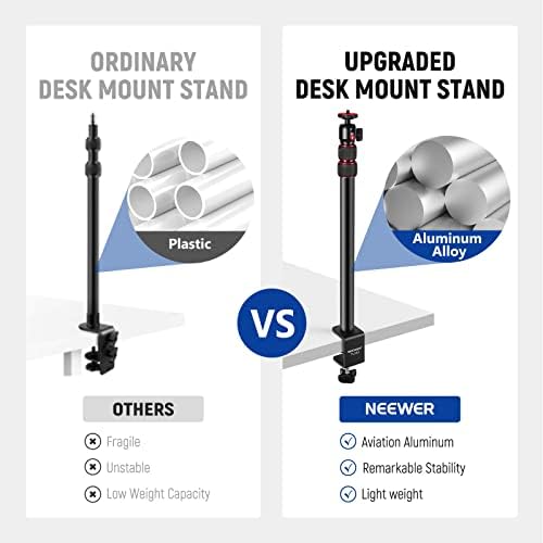 Extendable Camera Desk Mount with Ball Head, 17"-40", TL283(RED) in Red, alternate view 6
