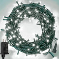 Extendable Christmas String Lights Indoor Outdoor 42.8FT 100 LED Cool White