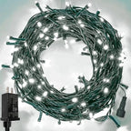Extendable Christmas String Lights Indoor Outdoor 42.8FT 100 LED Cool White