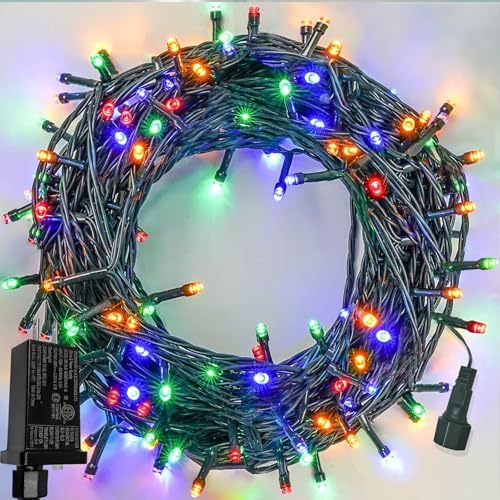 Extendable Christmas String Lights Indoor Outdoor 42.8FT 100 LED Multicolor