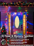 Extendable Christmas String Lights Indoor Outdoor 42.8FT 100 LED Multicolor, alternate view 3