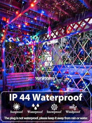 Extendable Christmas String Lights Indoor Outdoor 42.8FT 100 LED Multicolor, alternate view 4
