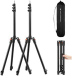 Extendable Photography Stand, 6.5ft Aluminum Tripod, 2-Pack