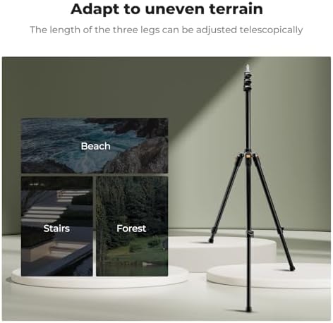 Extendable Photography Stand, 6.5ft Aluminum Tripod, 2-Pack, alternate view 2