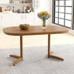 Extendable Square Round Dining Table for 4 to 6 Person-Chestnut, alternate view 3