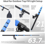Extension Boom Arm, 22"-63" Adjustable Telescopic Boom for Light Stand, alternate view 7