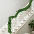 【Extra Full】 15FT Christmas Norfolk Pine Garland, Greenery Real Touch Decorations for Mantle Table Staircase