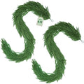 【Extra Full】 2Pcs 6FT Christmas Norfolk Pine Garland, Total 12ft Greenery Real Touch Decorations for Mantle