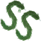 【Extra Full】 2Pcs 6FT Christmas Norfolk Pine Garland, Total 12ft Greenery Real Touch Decorations for Mantle