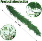 【Extra Full】 6FT Christmas Norfolk Pine Garland, Greenery Real Touch Decorations for Mantle Table Staircase, alternate view 2