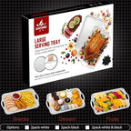 Extra Large 20" x 13" Serving Platters for Turkey, Party Entertaining in 20" x 13" in White, alternate view 6