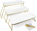 Extra Large 3 Tier Serving Tray, 24 x22 x 9.8 Inch Melamine Tiered Tray Stand and Platters for Party Buffet