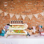 Extra Large 3 Tier Serving Tray, 24 x22 x 9.8 Inch Melamine Tiered Tray Stand and Platters for Party Buffet, alternate view 2
