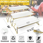 Extra Large 3 Tier Serving Tray, 24 x22 x 9.8 Inch Melamine Tiered Tray Stand and Platters for Party Buffet, alternate view 3